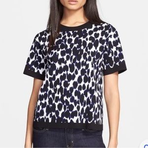 Kate Spade animal print knit pullover size M